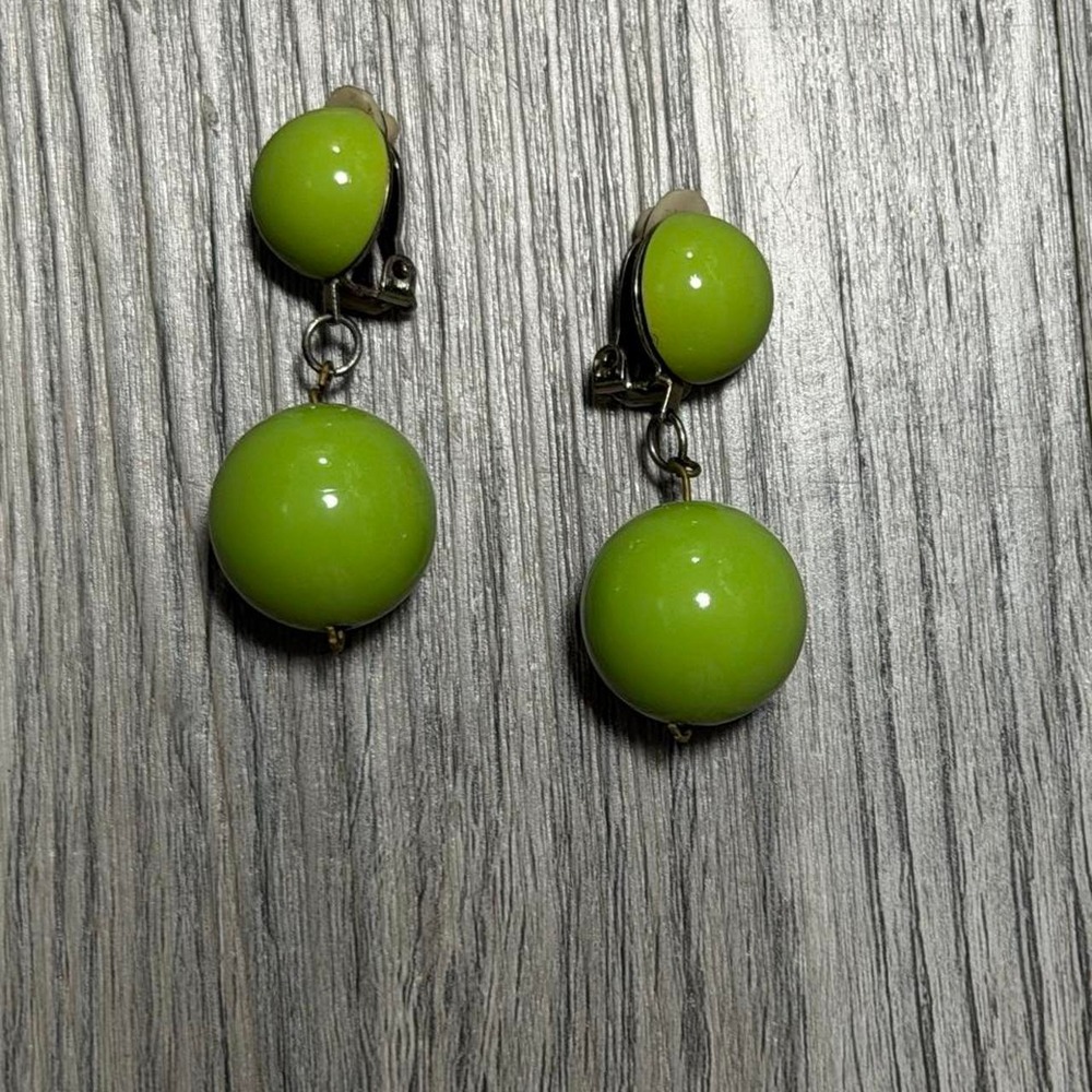 Unbranded Green Drop Earrings Women OS